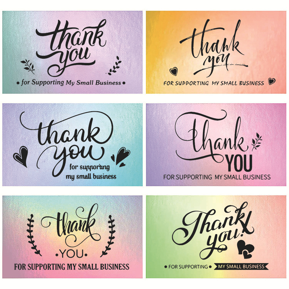 Wedding Support - 25/50pcs Reflective Laser Thank You Card