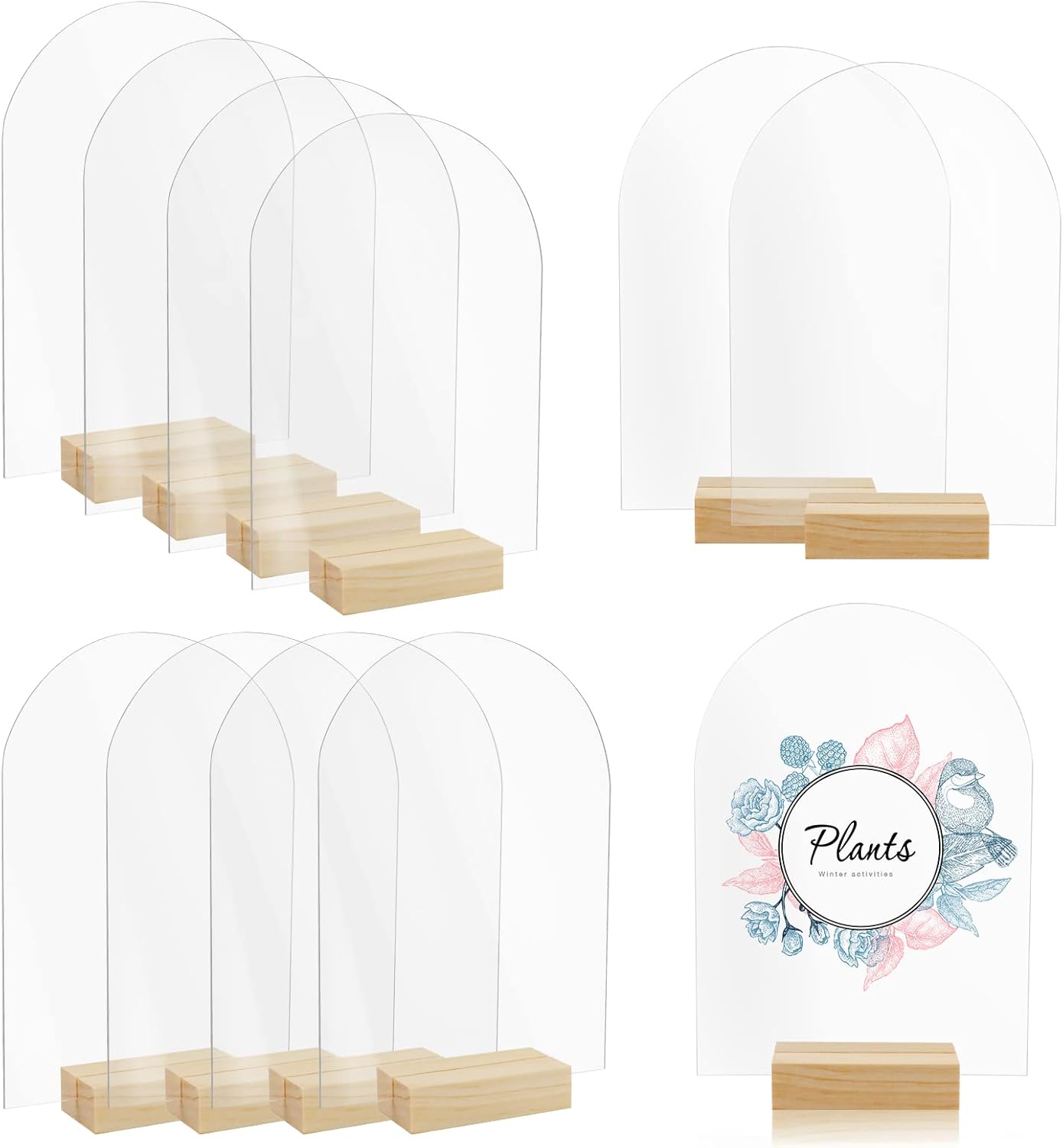 Wedding Support - Acrylic Clear Table Place Card With