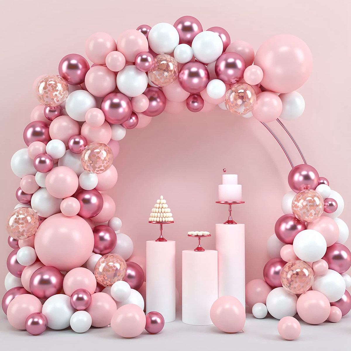 Pink Macaron Balloons Garland  - Wedding Supply Kit review and price
