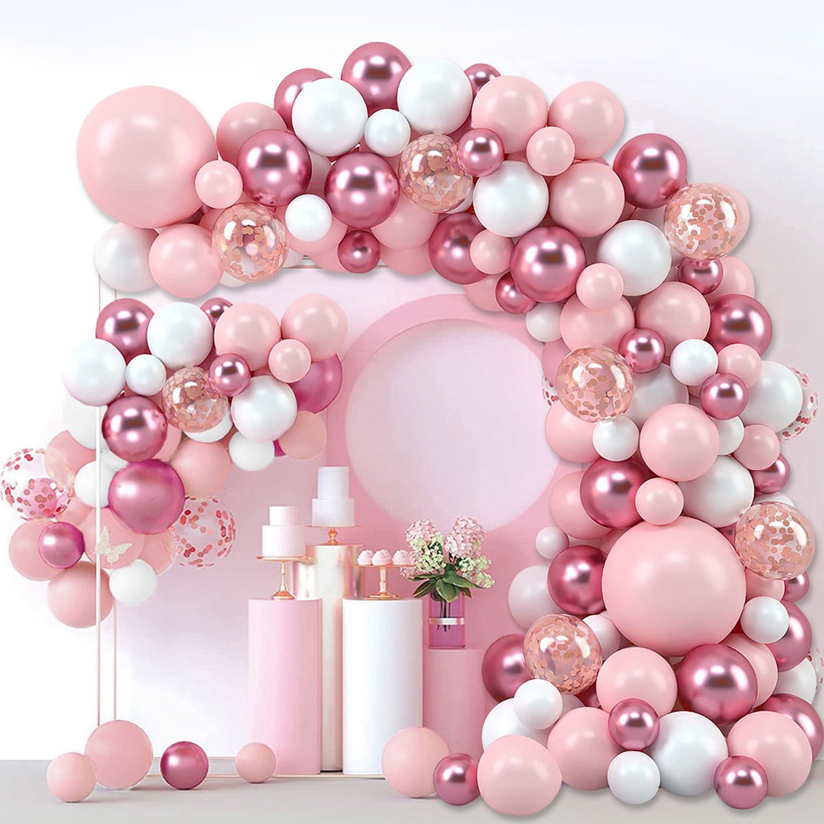 Pink Macaron Balloons Garland  - Wedding Supply Kit review and price