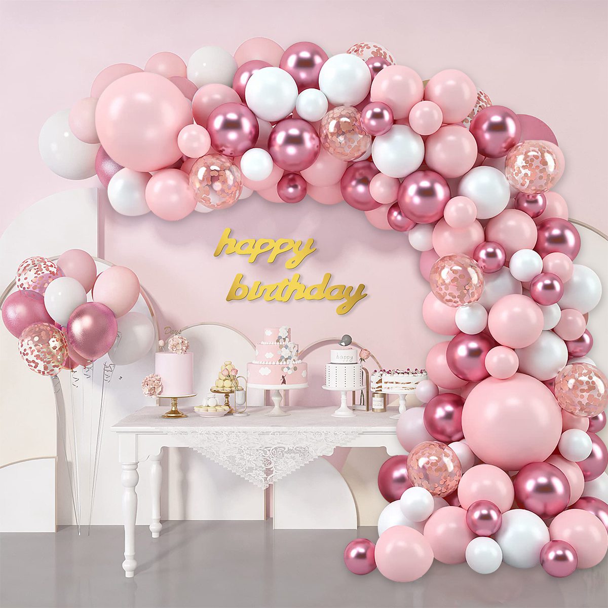 Pink Macaron Balloons Garland  - Wedding Supply Kit review and price