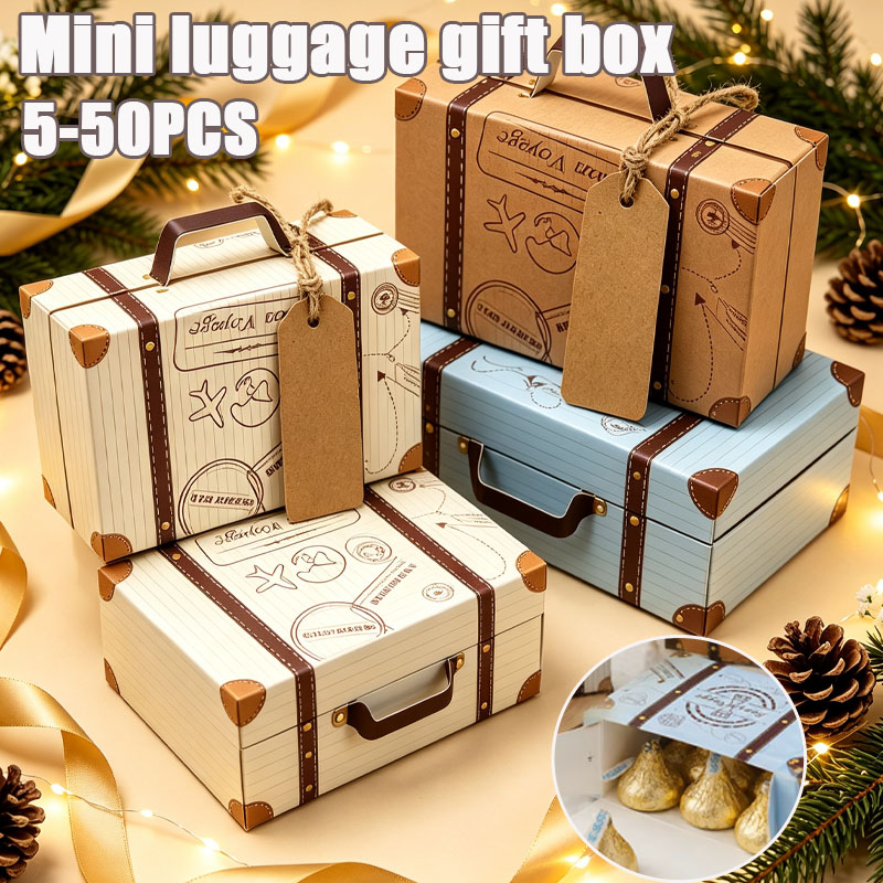 5-50PCS Mini Suitcase Gift Box - Wedding Cake Supply review and price