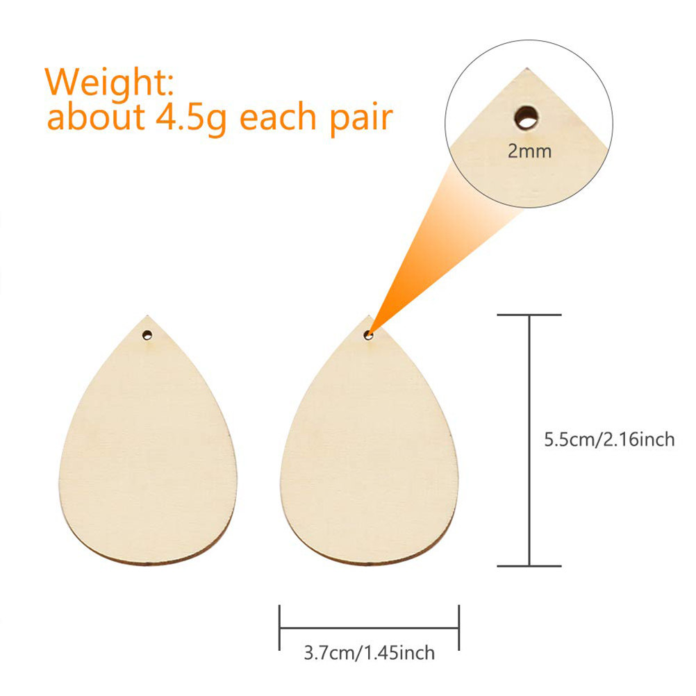 50Pcs Water Drop Wooden Blanks - Wedding Supply Decor review and price