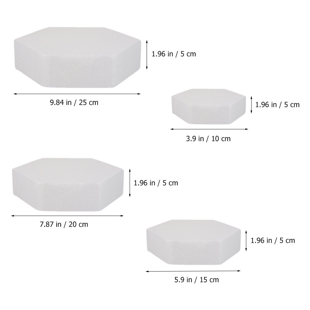 4Pcs Foam Cake Dummy White Reu - Wedding Cake Supply review and price